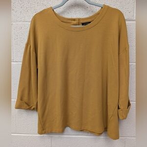 J. Jill Mustard Yellow Blouse